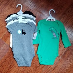 6 Baby Boy Onesies (9m)